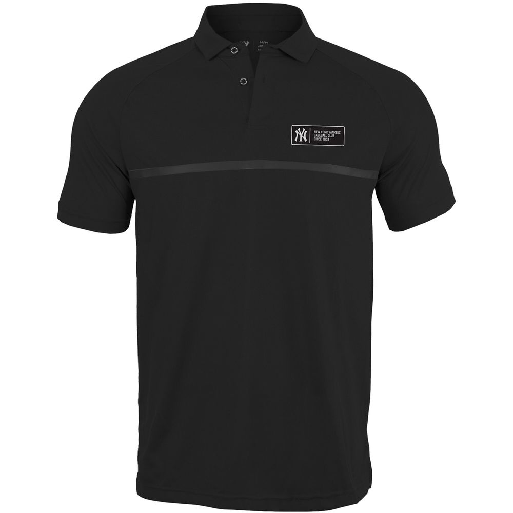 Men's Levelwear Black New York Yankees Blackout Sector - Polo