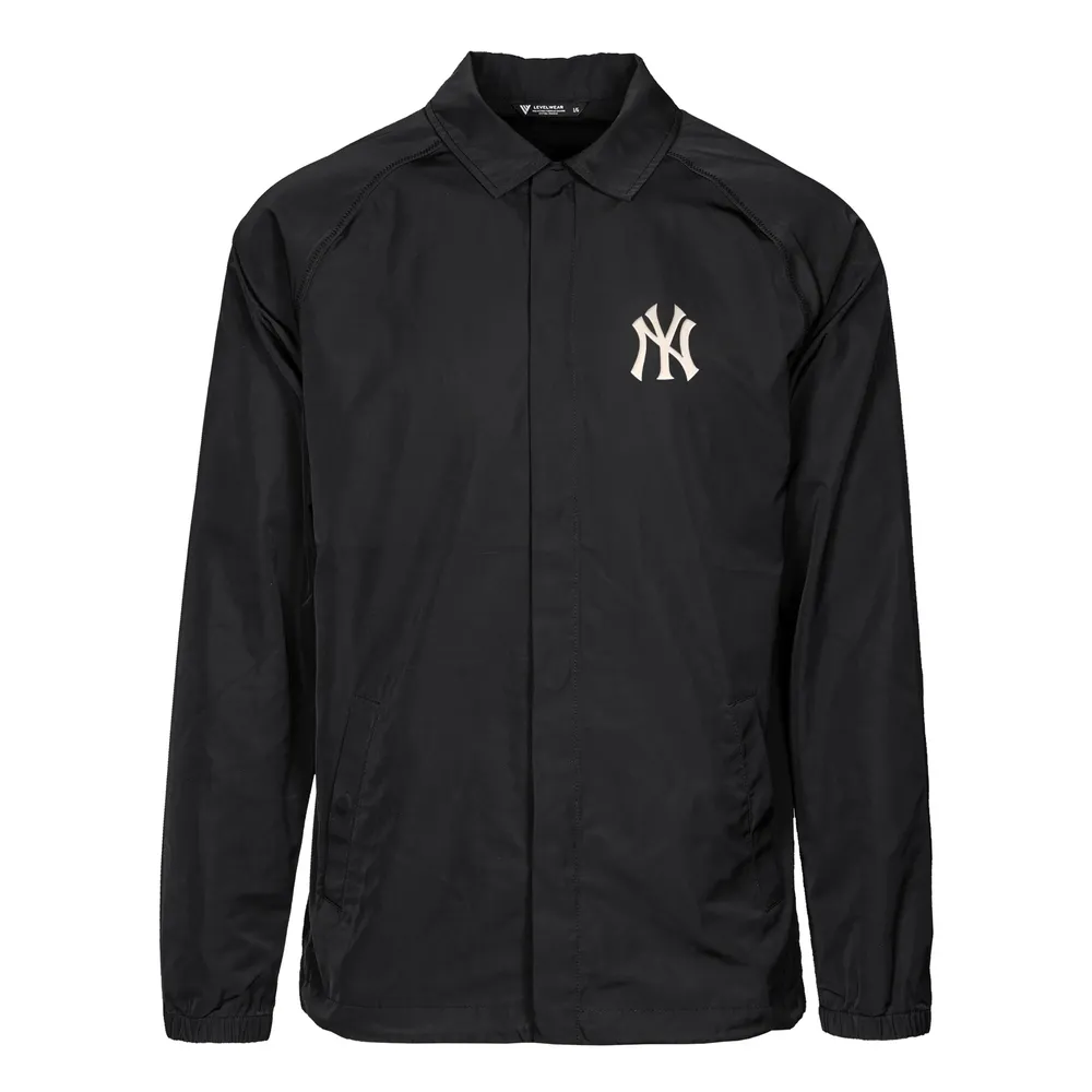 Men's Mitchell & Ness Navy/Gray New York Yankees Big & Tall Coaches Satin Full-Snap Jacket