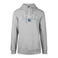 Men's Levelwear Gray New York Yankees Cooperstown Collection Podium Retro Pullover Hoodie