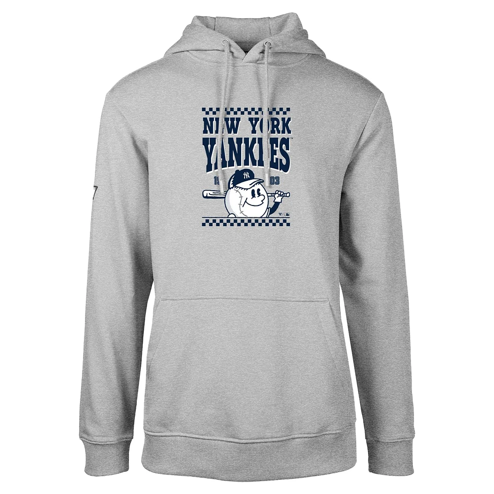 Men's Levelwear Gray New York Yankees Podium Inaugural Pullover Hoodie