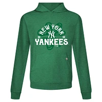 Men's Levelwear Green New York Yankees St. Patrick's Day Relay Shamrock Pullover Hoodie