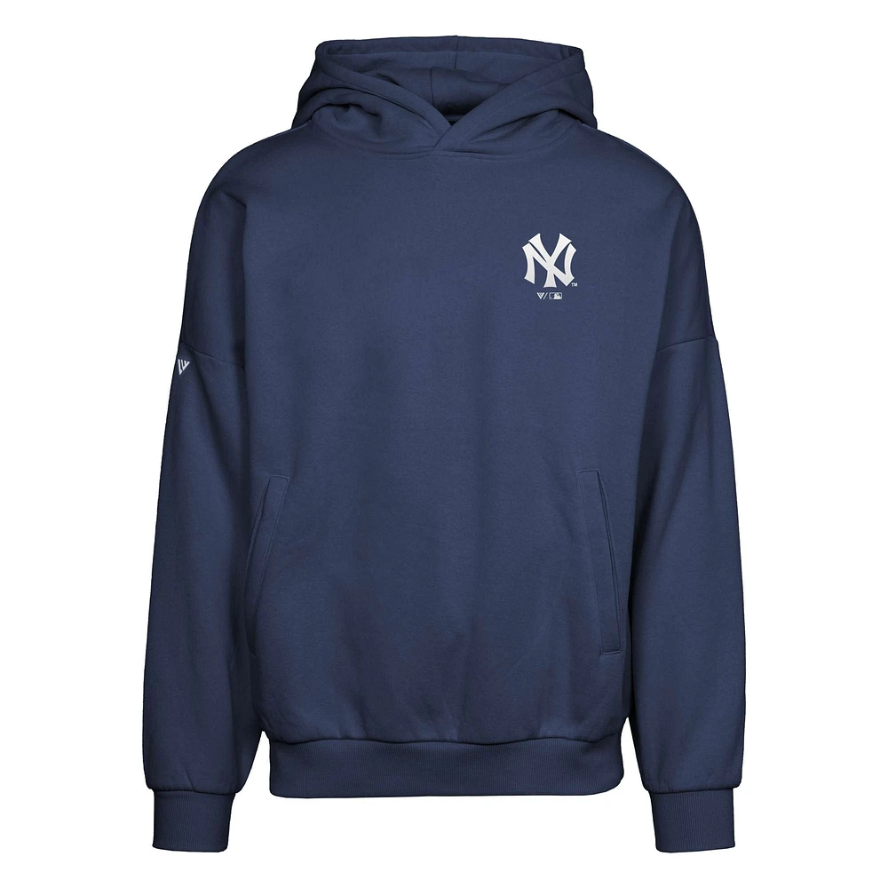 Sweat à capuche bleu marine New York Yankees Contact Pro Card pour homme Levelwear