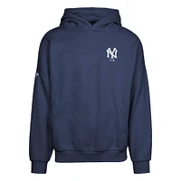 Sweat à capuche bleu marine New York Yankees Contact Pro Card pour homme Levelwear