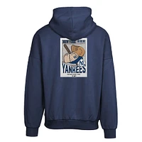 Sweat à capuche bleu marine New York Yankees Contact Pro Card pour homme Levelwear
