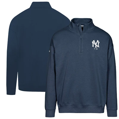 Men's Levelwear  Navy New York Yankees Cooperstown Collection Murray Quarter-Zip Sweatshirt