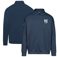 Men's Levelwear  Navy New York Yankees Cooperstown Collection Murray Quarter-Zip Sweatshirt