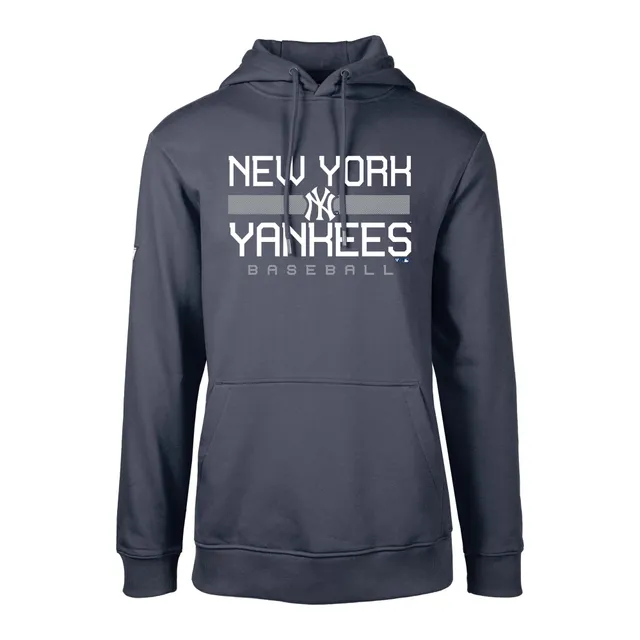 Men's Majestic Navy/Gray New York Yankees Iconic Full-Zip Hoodie