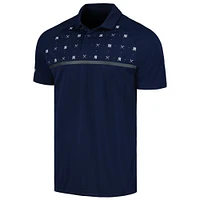 Men's Levelwear Navy New York Yankees Sector Batter Up Raglan Polo