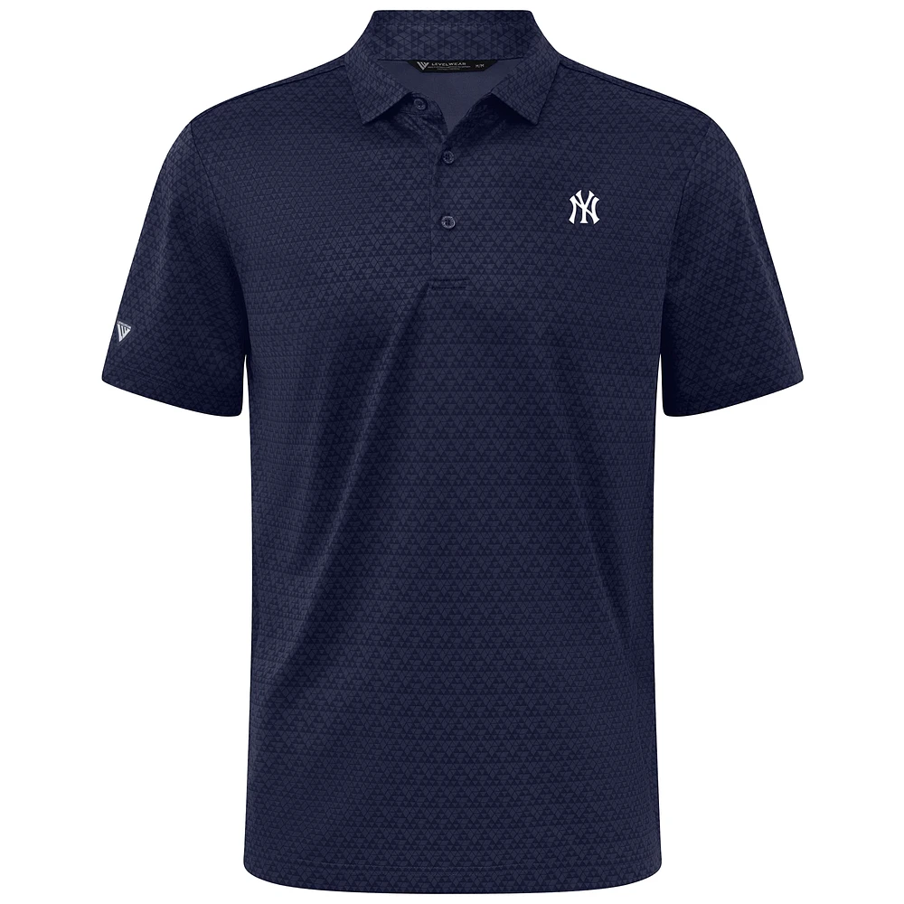 Polo System Insignia 2.0 bleu marine pour homme de Levelwear, New York Yankees