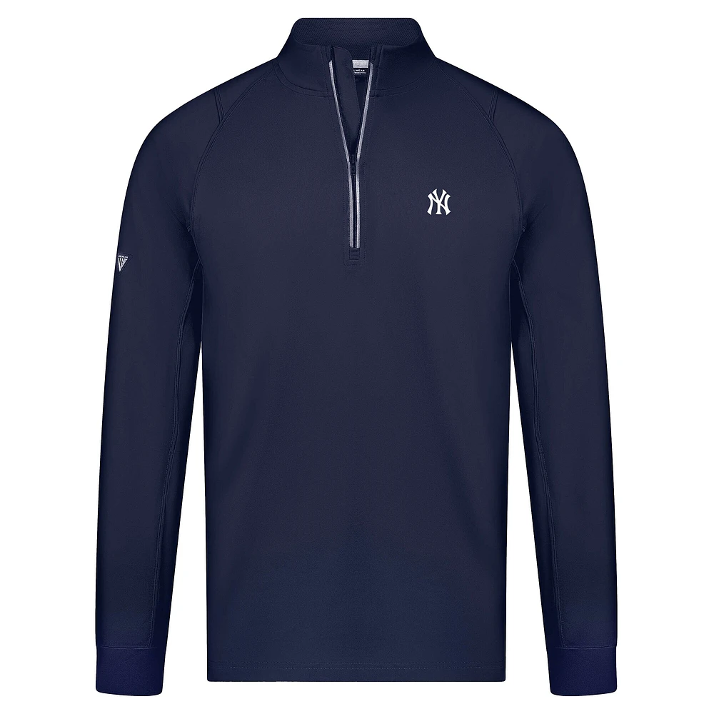 Pull zippé à quart de tour Theory Insignia 2.0 pour homme Levelwear, bleu marine, des Yankees New York