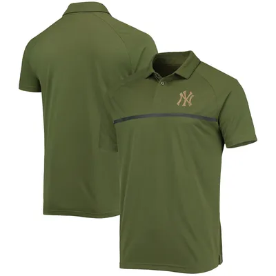 New York Yankees Levelwear Delta Sector Raglan Polo - Olive
