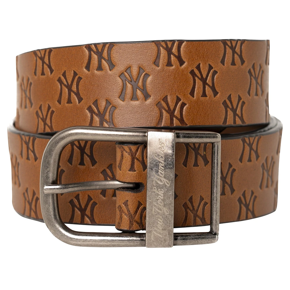 Ceinture Saul des New York Yankees Lusso marron pour homme