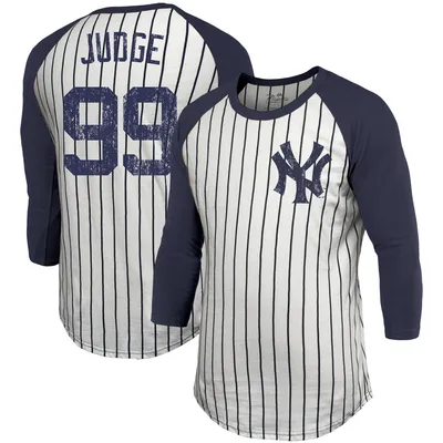 Men's New York Yankees Aaron Judge Majestic Navy Authentic Name & Number  Pullover Hoodie