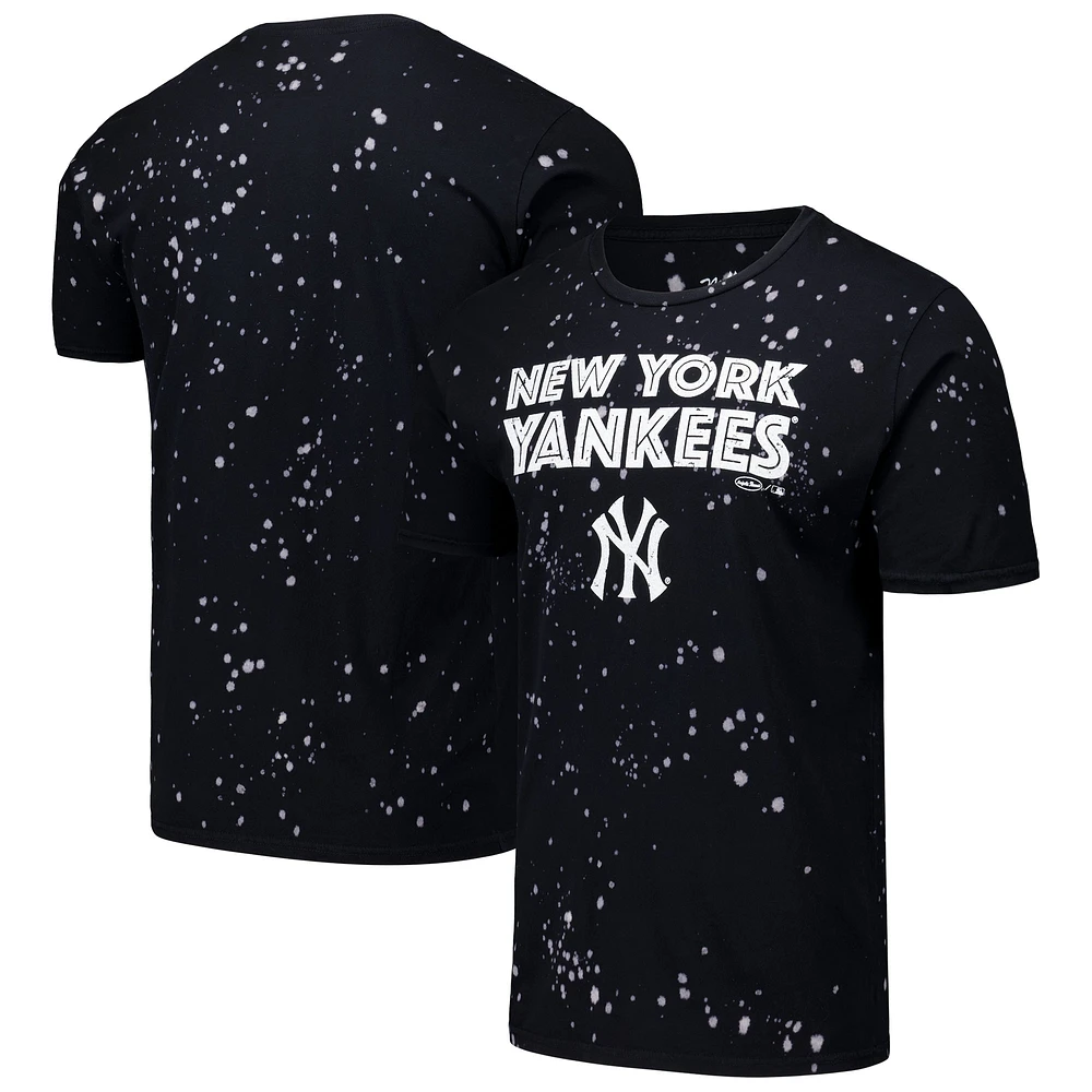 Men's Majestic Threads Black/White New York Yankees Splatter T-Shirt