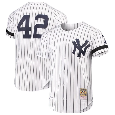 Maillot authentique blanc New York Yankees Mariano Rivera Mitchell & Ness pour homme