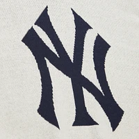 Men's Mitchell & Ness Cream New York Yankees Retro Pullover Sweater