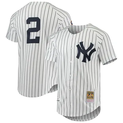 Profile Men's Derek Jeter Navy/White New York Yankees Cooperstown Collection Player Replica Jersey
