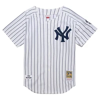 Maillot de retour authentique la collection Cooperstown 2014 des New York Yankees Mitchell & Ness Derek Jeter blanc pour hommes