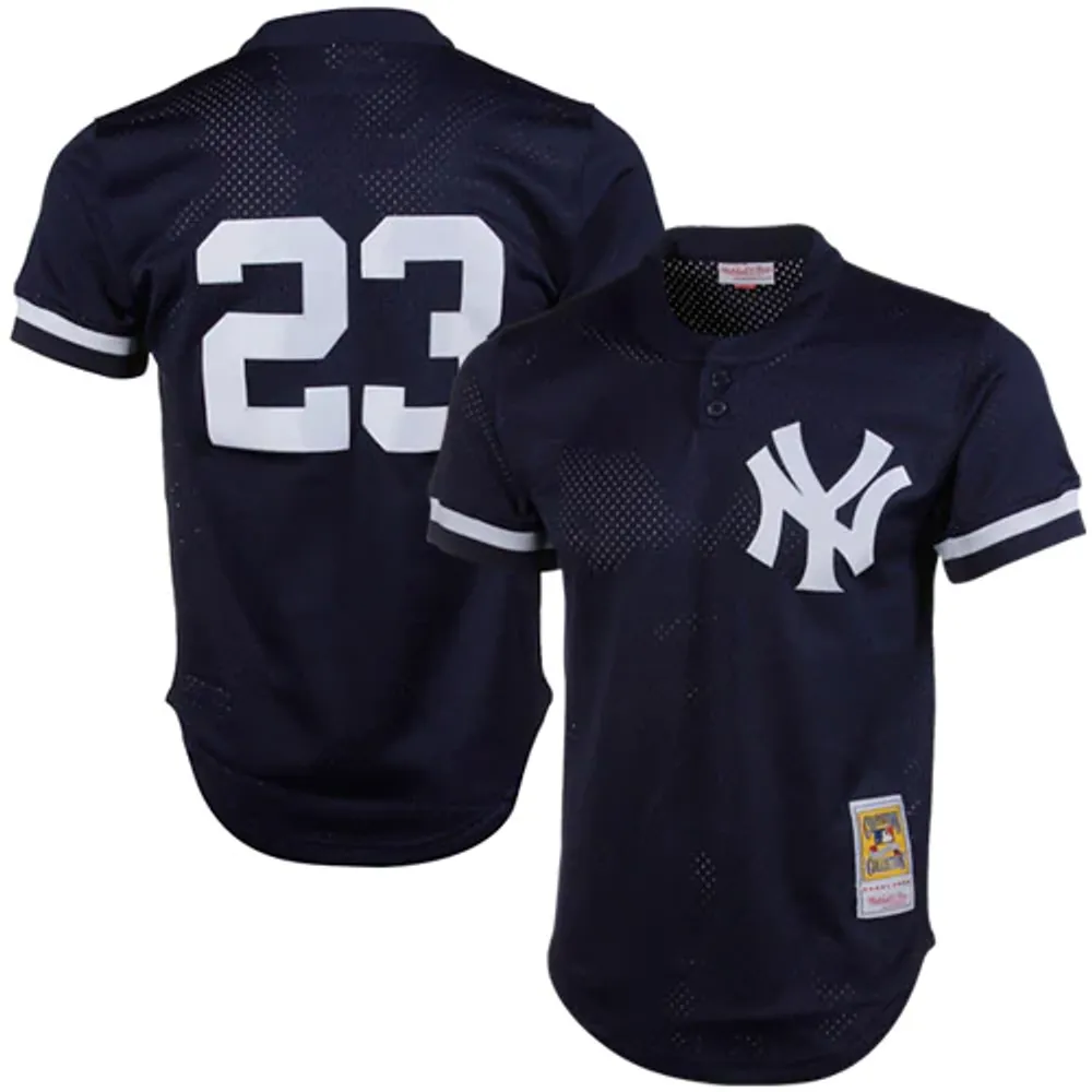 Mitchell & Ness Don Mattingly Navy New York Yankees 1995 Authentique Maillot d'entraînement au bâton en maille de la collection Cooperstown pour hommes