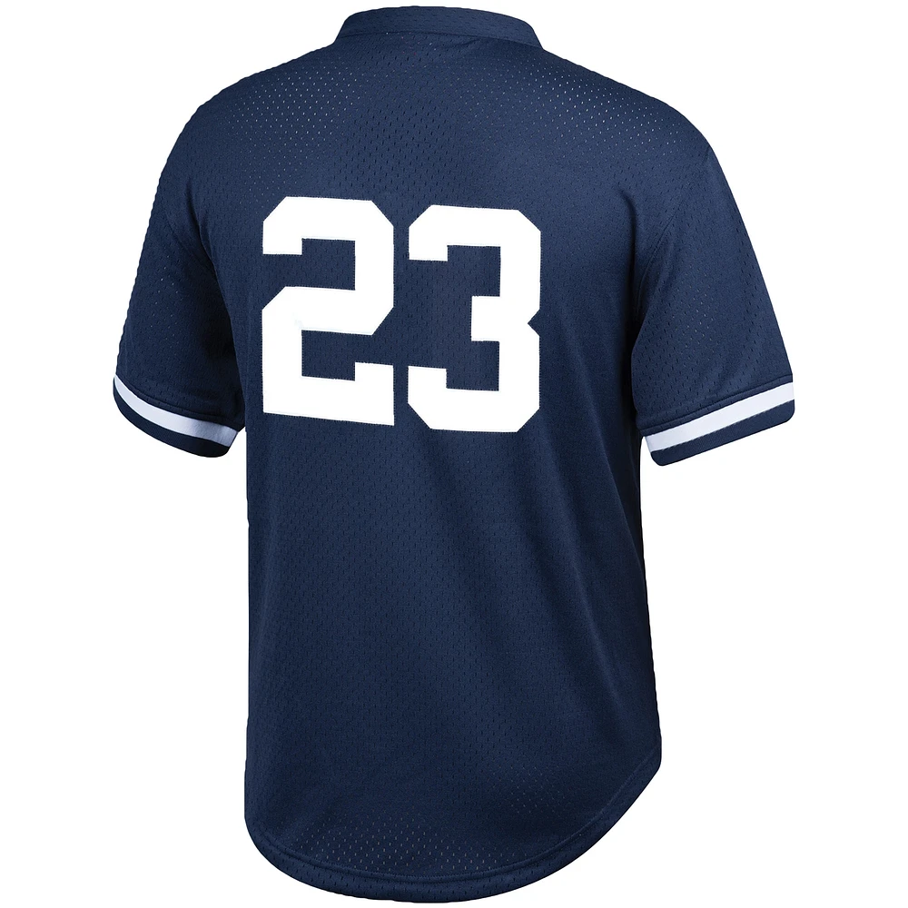 Men's Mitchell & Ness Don Mattingly Navy New York Yankees Cooperstown Collection Big Tall Mesh Batting Practice Jersey