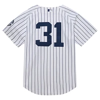 Men's Mitchell & Ness Ichiro Suzuki White New York Yankees 2014 Cooperstown Collection Authentic Throwback Jersey