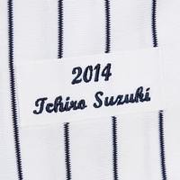 Maillot authentique de retour la collection Cooperstown 2014 des New York Yankees Mitchell & Ness Ichiro Suzuki blanc