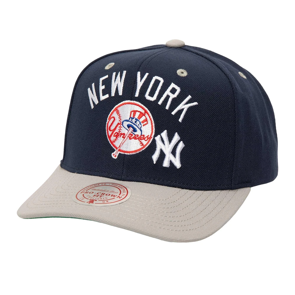 Casquette ajustable All In 2.0 bleu marine New York Yankees Mitchell & Ness pour hommes