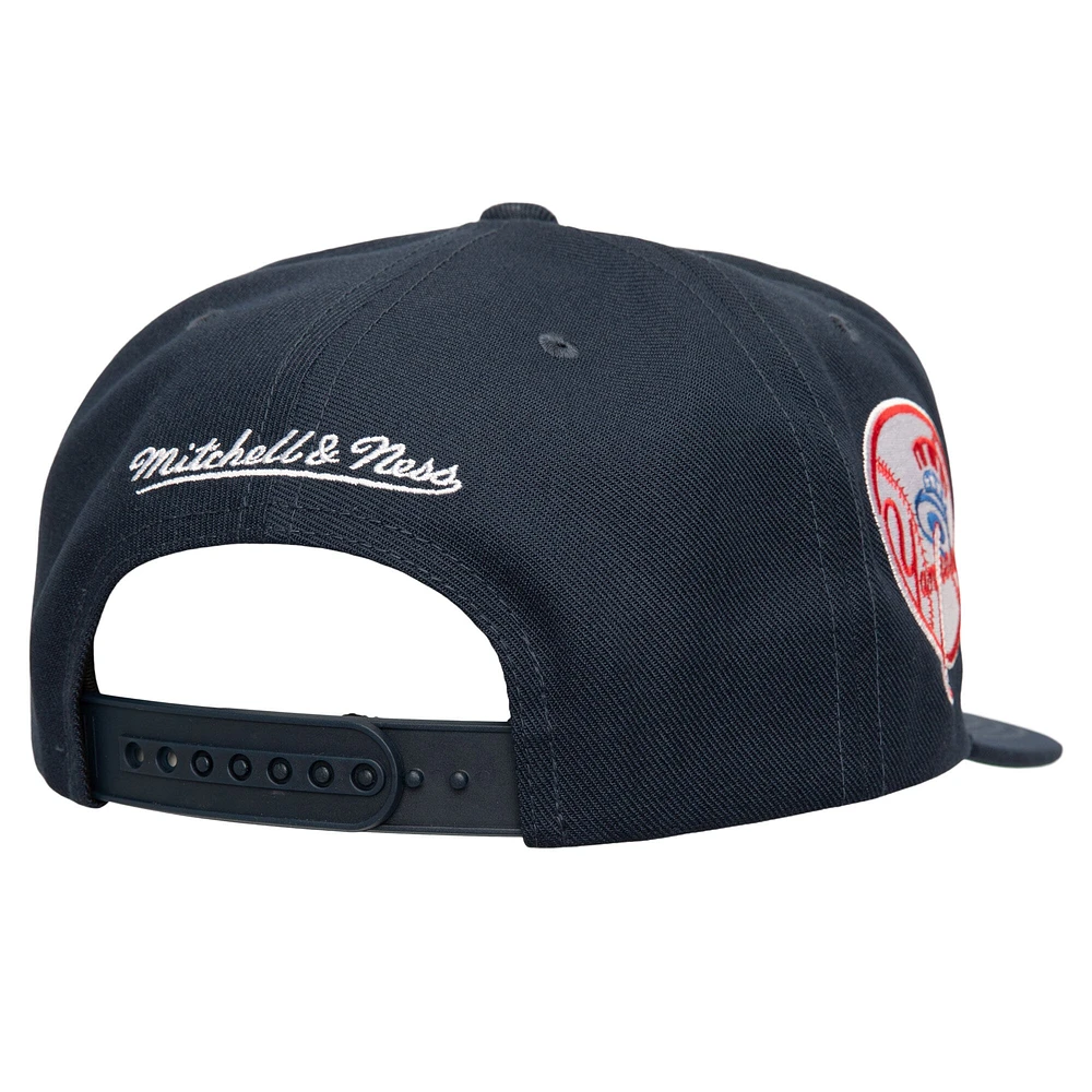 Men's Mitchell & Ness Navy New York Yankees Double Up Snapback Hat