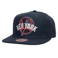 Men's Mitchell & Ness Navy New York Yankees Double Up Snapback Hat