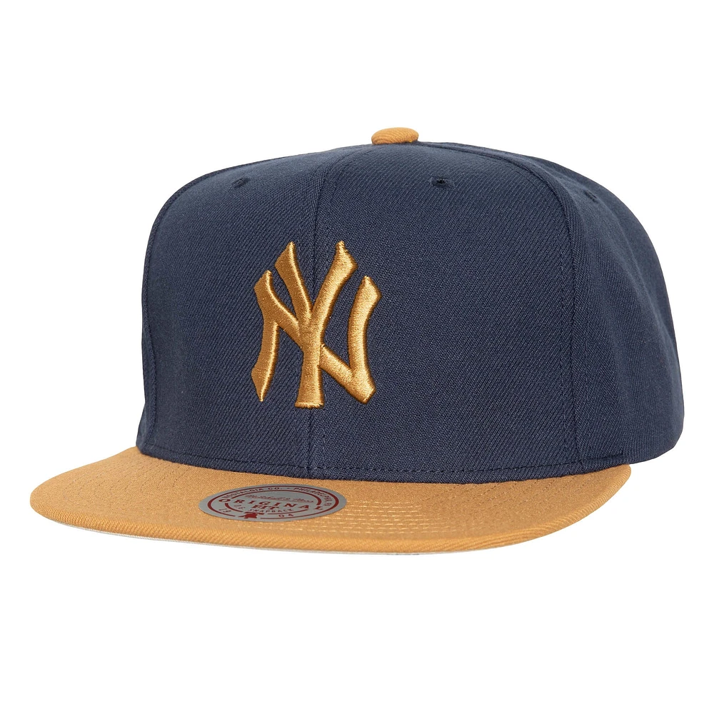 Men's Mitchell & Ness Navy New York Yankees Work It Snapback Hat