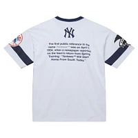 Men's Mitchell & Ness White New York Yankees Cooperstown Collection Team Origins Premium T-Shirt