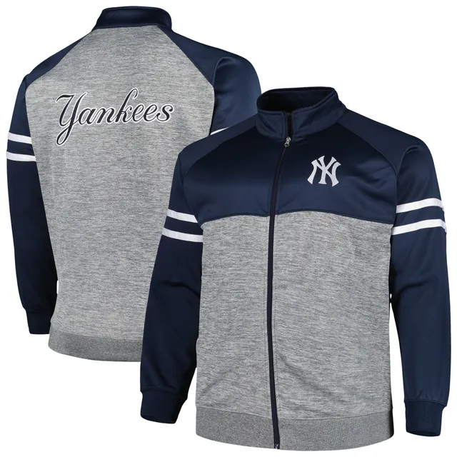 Men's New York Yankees Dunbrooke Navy/Heather Gray Alpha Full-Zip