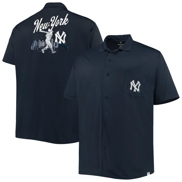 Men's New York Yankees Tommy Bahama Cream Baseball Camp Button-Up