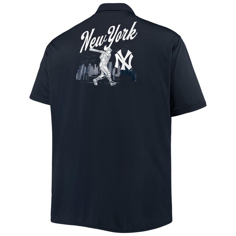 New York Yankees Big Logo Button-Up Shirt - Navy