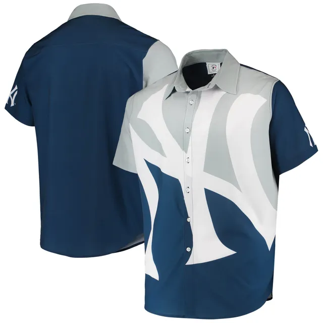 New York Yankees Tiki Button-Up Shirt - Navy