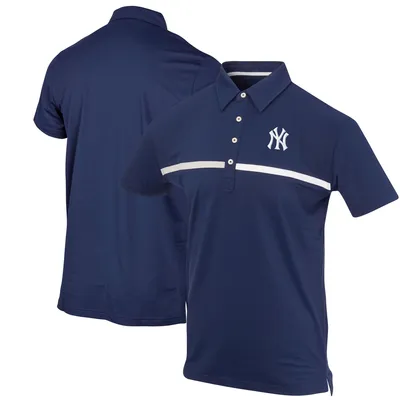 New York Yankees Color Blocked Stretch Polo - Navy