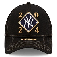 Casquette ajustable 9FORTY pour homme New Era noire New York Yankees 2024 American League Division Series Champions Locker Room