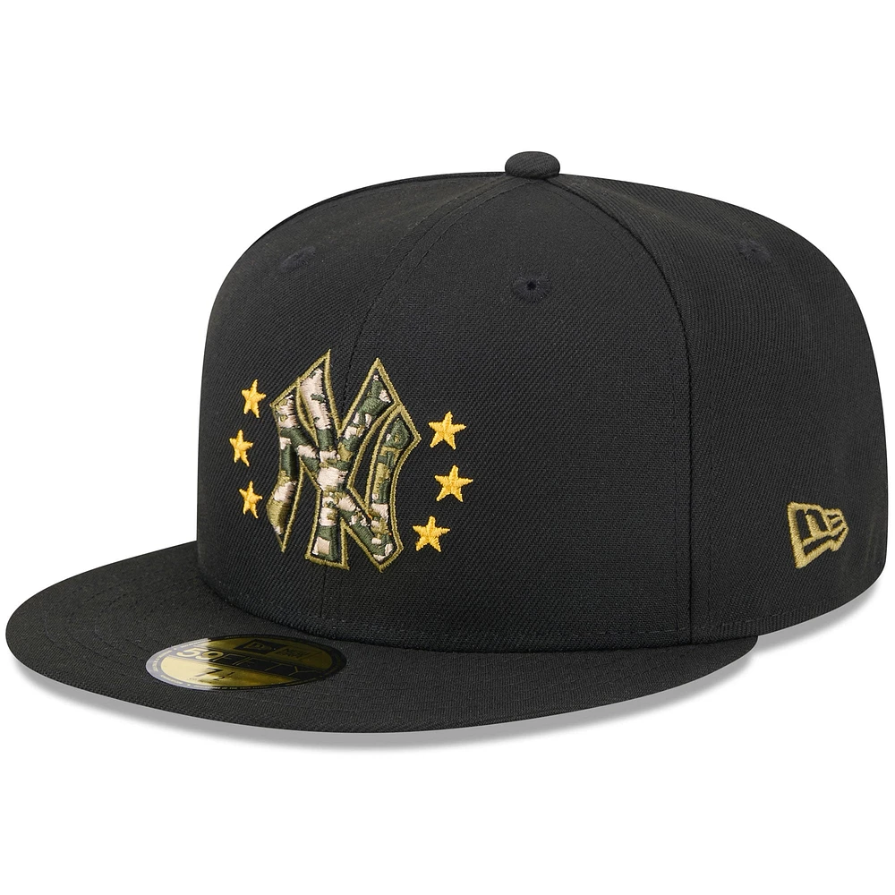 Casquette ajustée 59FIFTY pour la Journée des forces armées 2024 New Era noire hommes