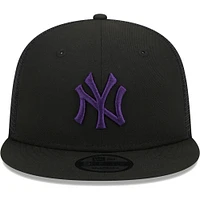 Casquette Snapback 9FIFTY Trucker des New York Yankees New Era noire pour homme