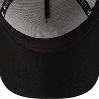 Men's New Era Black New York Yankees A-Frame 9FORTY Trucker Adjustable Hat