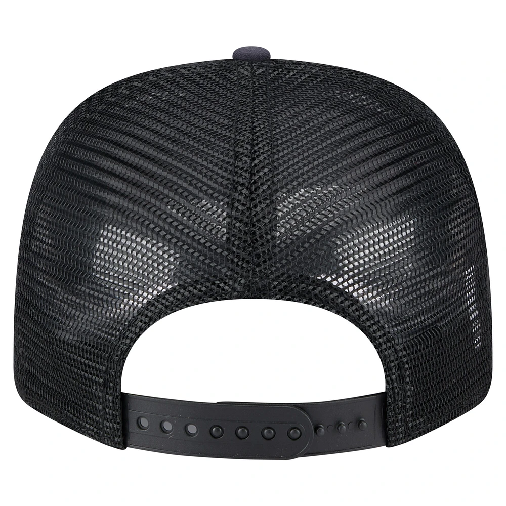 Men's New Era Black New York Yankees Adventure Drinks Pattern 9SEVENTY Stretch-Snap Hat