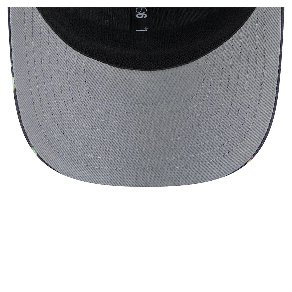 Men's New Era Black New York Yankees Adventure Drinks Pattern 9SEVENTY Stretch-Snap Hat