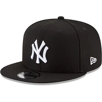 Casquette Snapback 9FIFTY noire et blanche des New York Yankees New Era pour homme