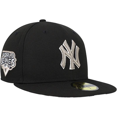 Men's New Era Black York Yankees Chrome Camo Undervisor 59FIFTY Fitted Hat