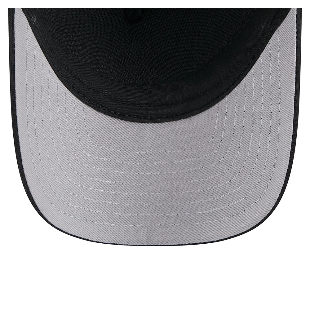 Men's New Era Black New York Yankees City Initial 9FORTY A-Frame M-Crown Adjustable Trucker Hat