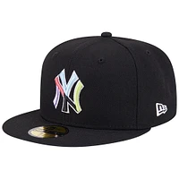 Casquette ajustée 59FIFTY noire des New York Yankees Era pour homme