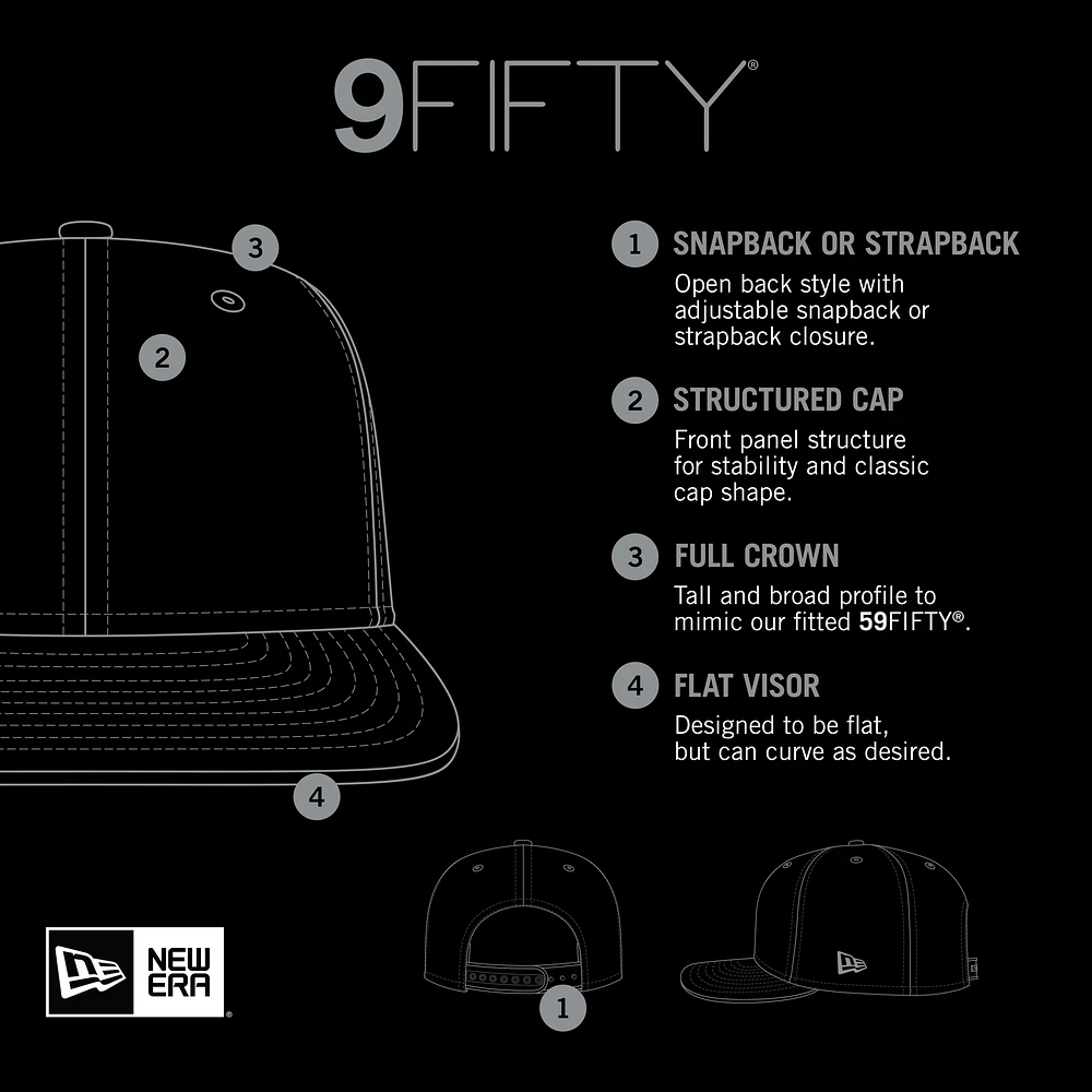 Men's New Era Black New York Yankees Post Up Pin 9FIFTY Snapback Hat