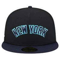 Men's New Era Black York Yankees  Retro Spring Training 59FIFTY Fitted Hat