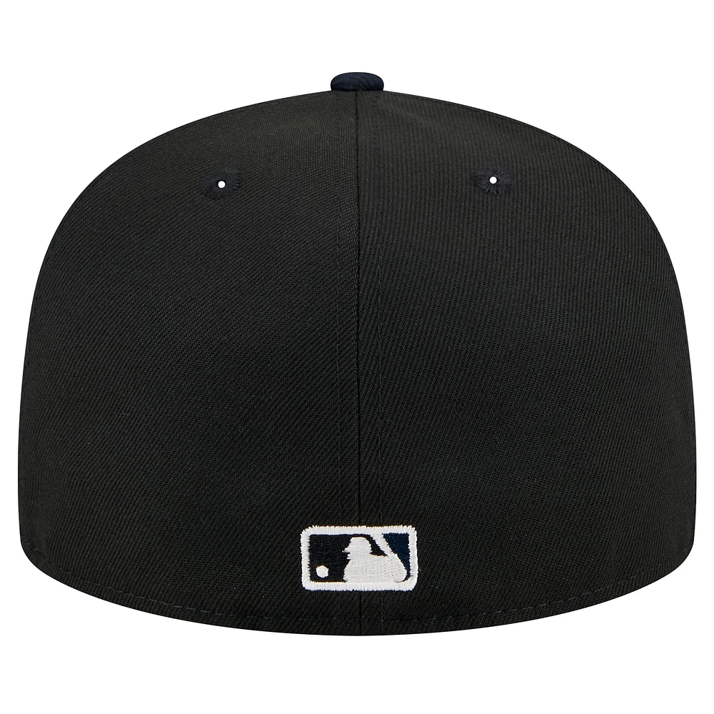 Casquette ajustée 59FIFTY Shadow Stitch des Yankees de New York pour homme Era noire