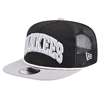 Casquette de golfeur en mesh New Era New York Yankees Throwback pour hommes, noir/gris